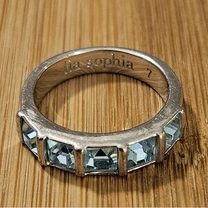 Lia Sophia Silver Blue Ring